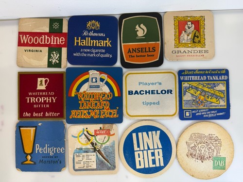 Vintage beer mats lager ale - beer,