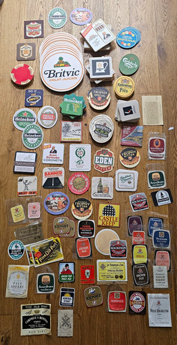 Mixed vintage beer - vintage, mats/bottle