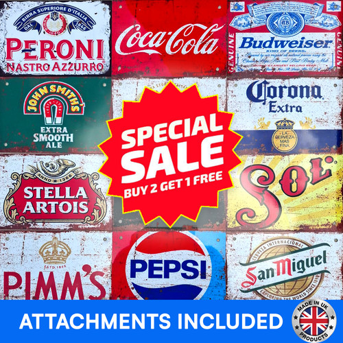 Vintage metal beer - metal, retro