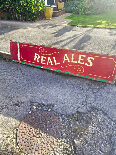 Original vintage wooden pub - original,