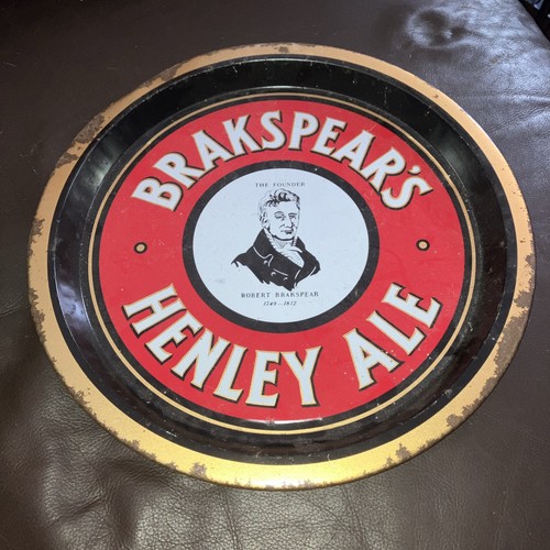 Pub tray vintage tin metal - vintage,