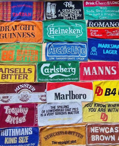 Vintage bar towel - towel, beer